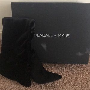 Kendall + Kylie knee high suede boots